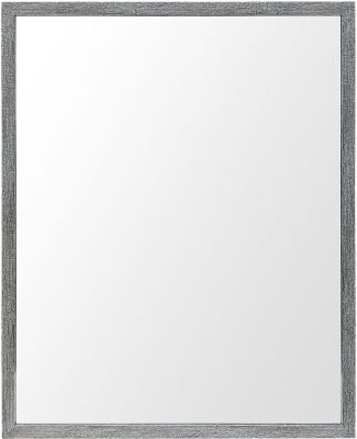 Bathroom Vanity Mirror (24x30 - Grey Faux Wood Frame)
