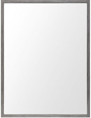 Bathroom Vanity Mirror (30x40 - Grey Faux Wood Frame)