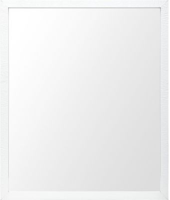 Bathroom Vanity Mirror (20x24 - White Faux Wood Frame)
