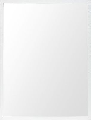 Bathroom Vanity Mirror (30x40 - White Faux Wood Frame)