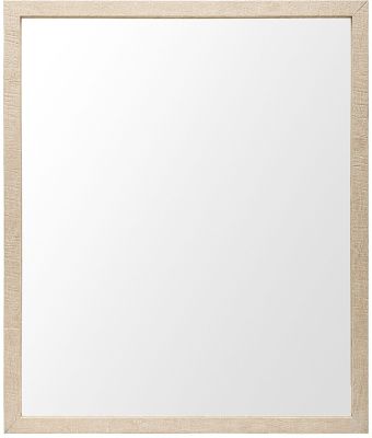 Bathroom Vanity Mirror (20x24 - Tan Faux Wood Frame)