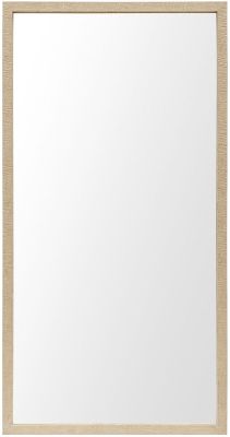 Bathroom Vanity Mirror (20x40 - Tan Faux Wood Frame)