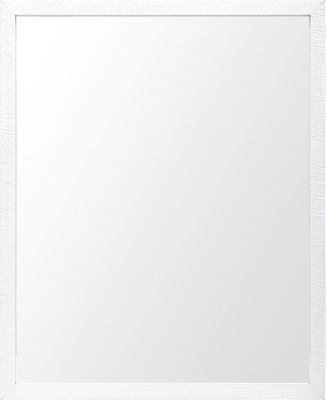 Bathroom Vanity Mirror (24x30 - White Faux Wood Frame)