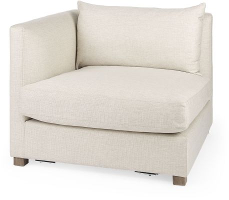 Valence Upholstered Chair (Corner Chair - Beige)