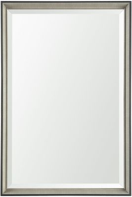 Bathroom Vanity Mirror (24x36 - Black & Grey Beveled Frame)