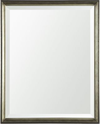 Bathroom Vanity Mirror (24x30 - Pewter & Antique Champagne Beveled Frame)