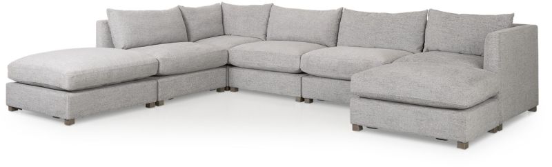 Valence Modular Sofa (7 Piece Set - Medium Grey)