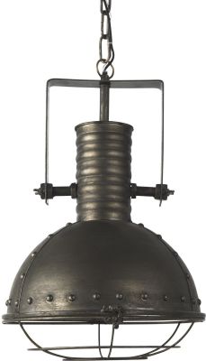 Zaio Luminaire Pendentif (Bronze Antique Vieilli en Métal Cage Ampoule)