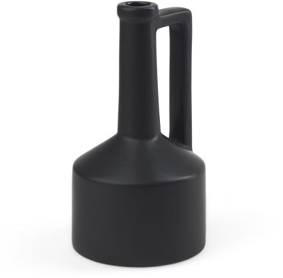 Burton Jug Vase (8.3H - Matte Black Ceramic)