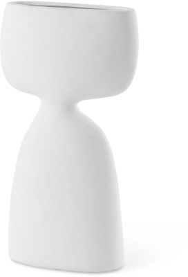 Rylee Vase (11.6H - White Ceramic)