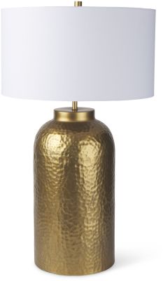 Leo Table Lamp (Gold Base  & White  Shade)