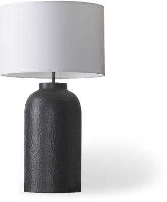 Leo Table Lamp (Black Base  & White  Shade)