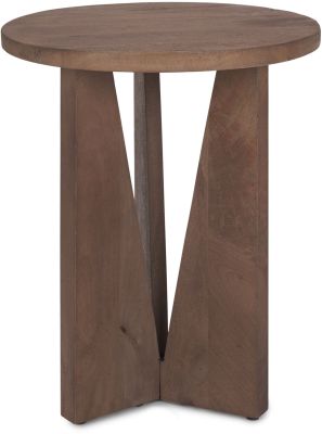 Mattius Accent Table (Medium Brown Wood)