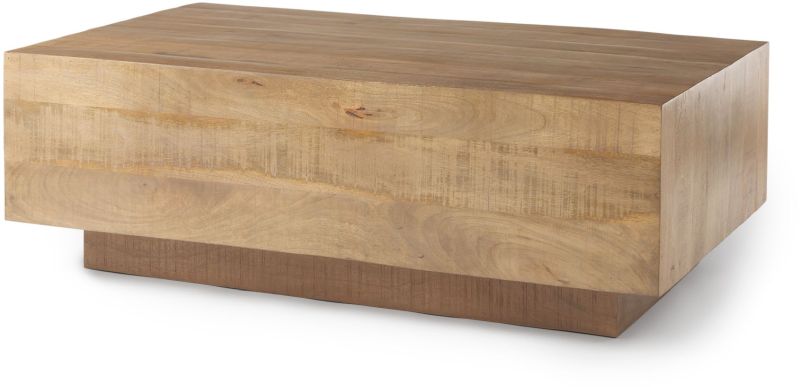 Hayden Coffee Table (Rectangular - Light Brown Wood)