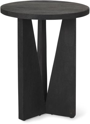 Mattius Accent Table (Black Wood)