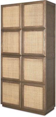 Rattan curio cabinet discount