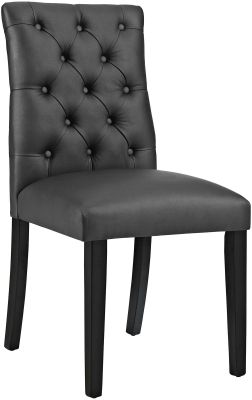 Duchess Dining Chair (Black Button Tufted Vegan Leather)