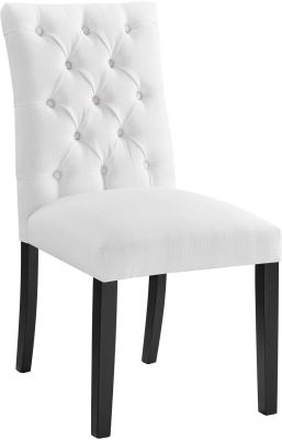 Duchess Dining Chair (White - Button Tufted Fabric)