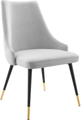 Adorn Dining Chair (Light Grey Tufted Velvet)