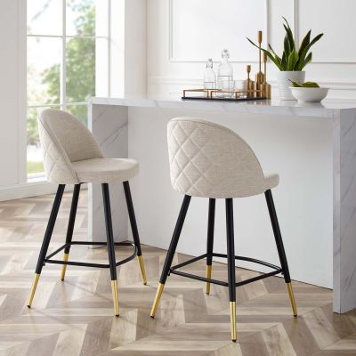 Cordial Counter Stools (Set of 2 - Beige Fabric)