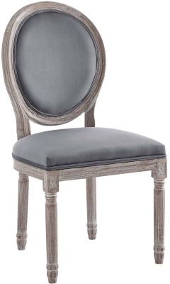 Emanate Dining Chair (Natural Grey Vintage French Velvet)