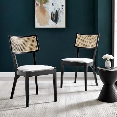 Caledonia Wood Dining Chair (Set of 2 - Black & White)