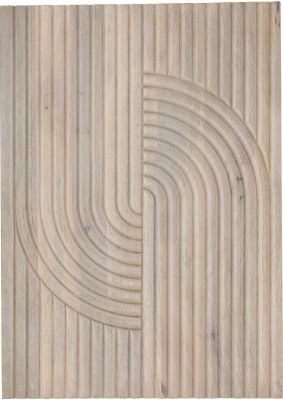Knott Carved Wood Wall Art (White Wash)