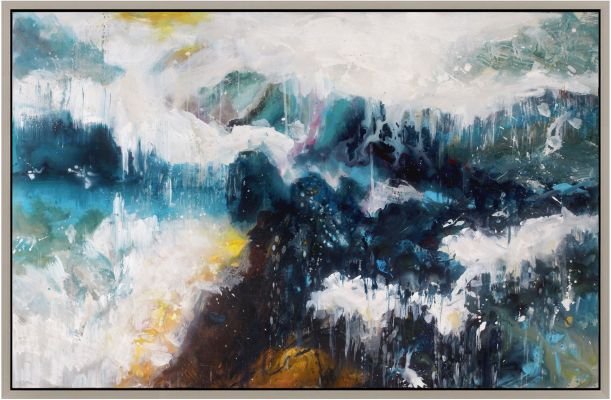 Whitecaps Painting with Frame