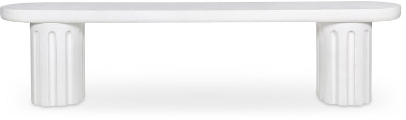 Eris Outdoor Dining Bench (White)