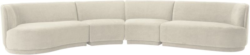 Yoon Eclipse Modular Sectional Chaise (Left - Sweet Cream)