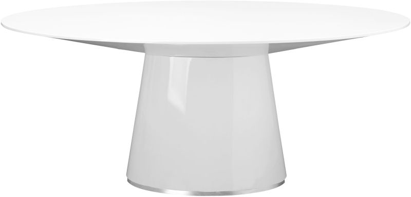 Otago Table à Diner (Oval - Blanc)