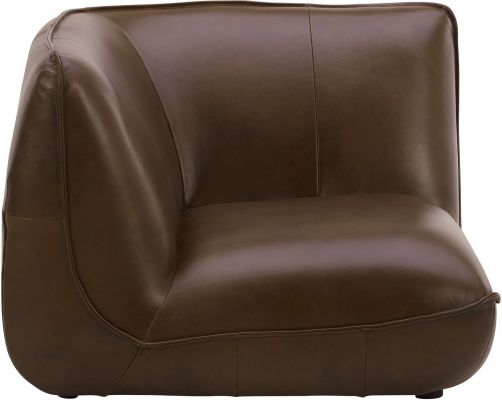 Zeppelin Modular - Toasted Hickory Leather (Corner Chair)