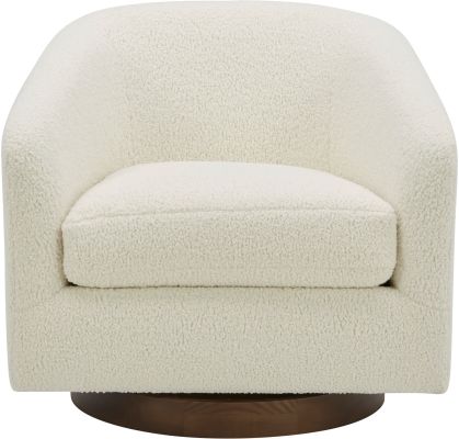 Oscy Swivel Chair (Vegan Shearling White)