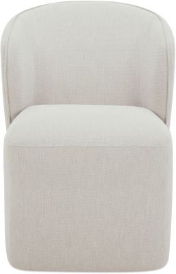Larson Rolling Dining Chair (Heather Grey Performance Fabric)