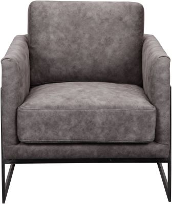Luxe Chaise Club (Velours Gris)