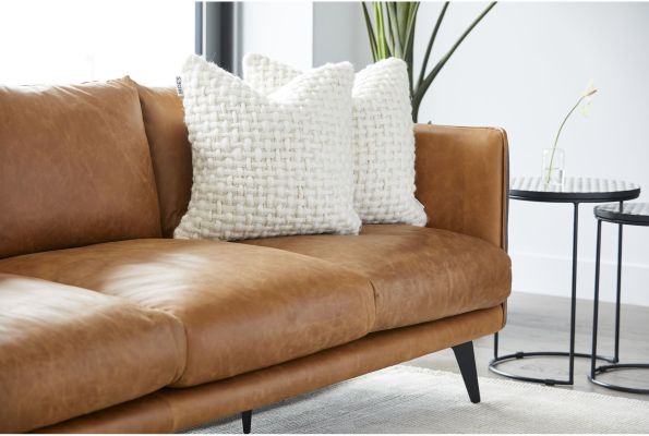 Messina Leather Sofa (Cognac)