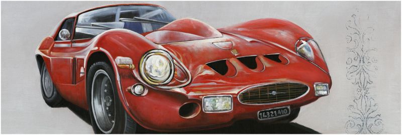 Classic Sportscar Red Painting