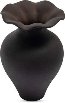 Ruffle Decorative Vessel (12In - Black)