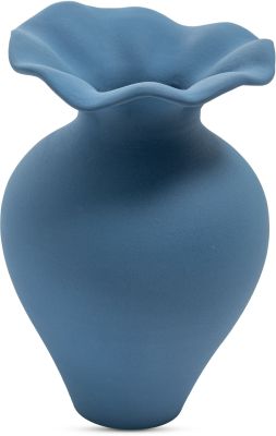 Ruffle Decorative Vessel (12In - Blue)