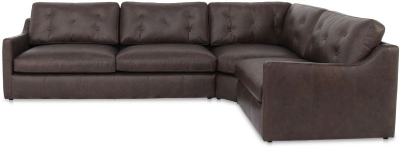 Thurlow Modular Sectional (3 Piece - Right - Espresso Brown Leather)