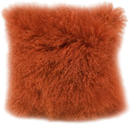 Lamb Fur Pillow (Regular - Orange)