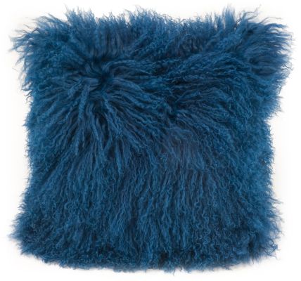 Lamb Fur Coussin (Regulier - Bleu)