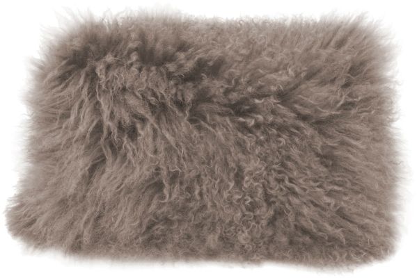 Lamb Fur Coussin (Rectangulaire - Gris)