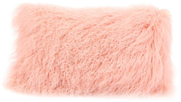 Lamb Fur Pillow (Rectangular - Pink)