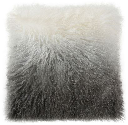 Lamb Fur Pillow (Regular - Light Grey Spectrum)