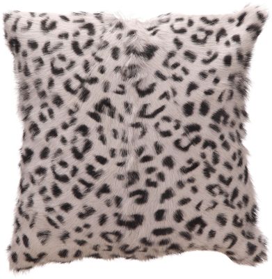 Spotted Goat Fur Pillow (Grey Leopard)