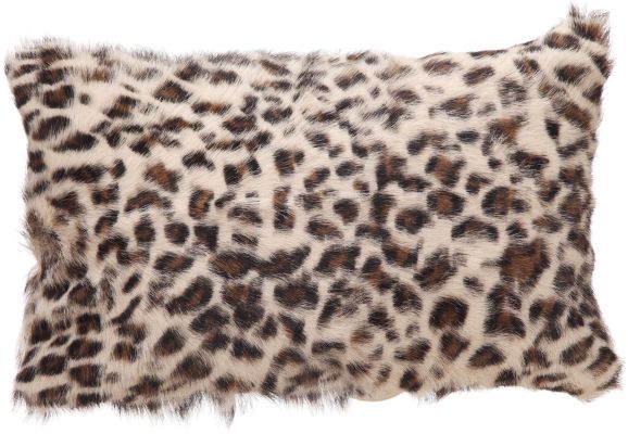 Goat Fur Bolster (Spotted Brown Leopard)