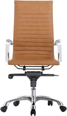 Omega Swivel Office Chair (High Back - Tan)