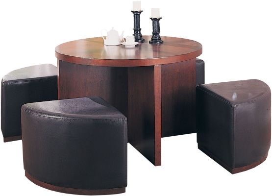 Pane Dining Chair and Ottoman (Brown)