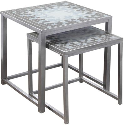 Brolla Nesting Table (2 Piece Set - Grey & Blue)